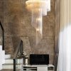 Mirodemi® Toudon | Outstanding Silver/Gold Long Chain Chandelier Dia23.6*H47.2" / Warm light / Silver