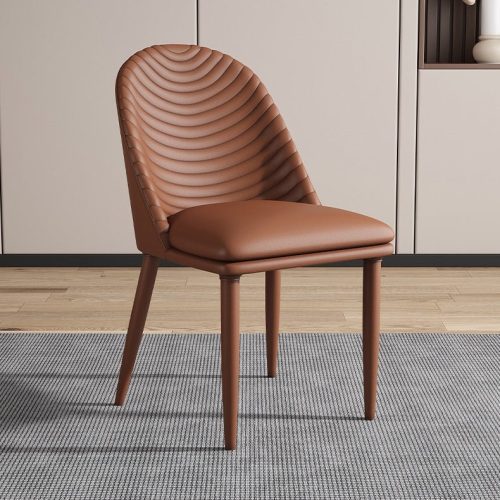 Nordic Design Leisure Backrest Dining Chair Brown