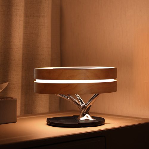 MIRODEMI® Round Tree Desk Lamp With Intelligent Music Bluetooth Speaker & Wireless Charging Dia11.2*H7.3