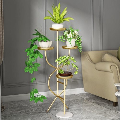 Multi-Layer Indoor Iron Flower Stand for Indoor Porch, Living Room, Balcony image | luxury furniture | luxury flower stands