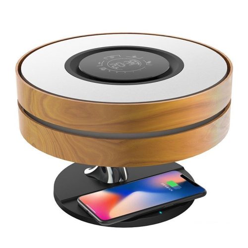 2021 Top Bedside Lamp Ornaments 10W Wireless Charger TWS Bluetooth Speaker Digital Display Clock Night Light 405479