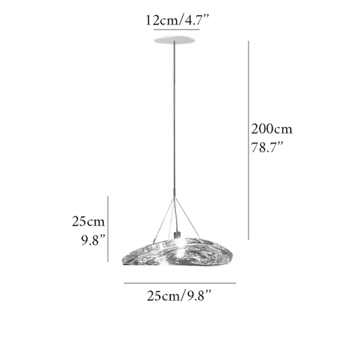 25cm 1 light