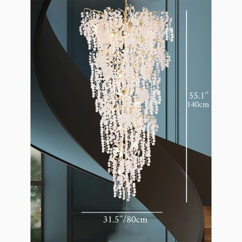 MIRODEMI® Aidone | Premium Crystal Staircase Chandelier with Elegant Design