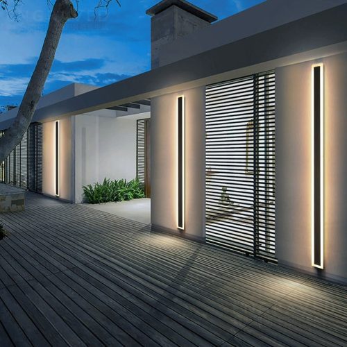 MIRODEMI® Black/White/Gold Outdoor Waterproof Tall Aluminum LED Wall lamp For Garden image | luxury furniture | outdoor lamps