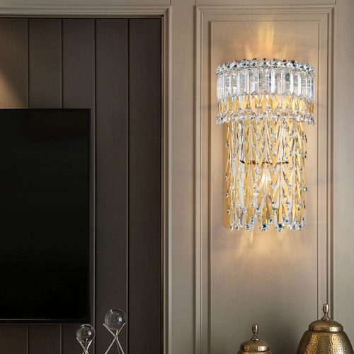 MIRODEMI® Modern Wall Lamp in Golden Crystal Style for Living Room, Bedroom image | luxury lighting | luxury wall lamps