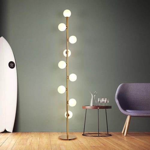 MIRODEMI® Modern Gold Glass Ball LED Floor Lamp For Living room, Bedroom