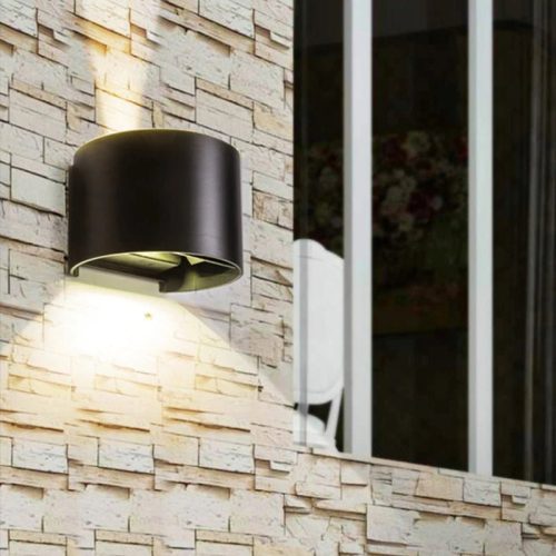 MIRODEMI® Black/White Outdoor Waterproof Aluminum Cube Shape LED Wall Lamp For Garden W5.3*D4.5*H3.7