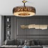 MIRODEMI® Round Luxury Golden Crystal LED Chandelier for Living Room, Bedroom image | luxury lighting | luxury chandeliers