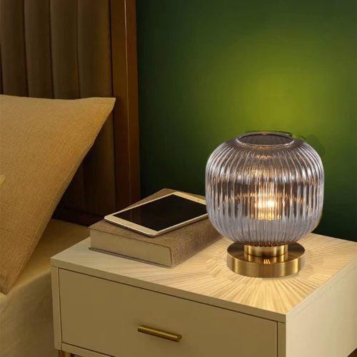 MIRODEMI® Modern Decor Table Glass Lamp for Bedroom, Living Room, Bedside, Study image | luxury lighting | glass table lamps