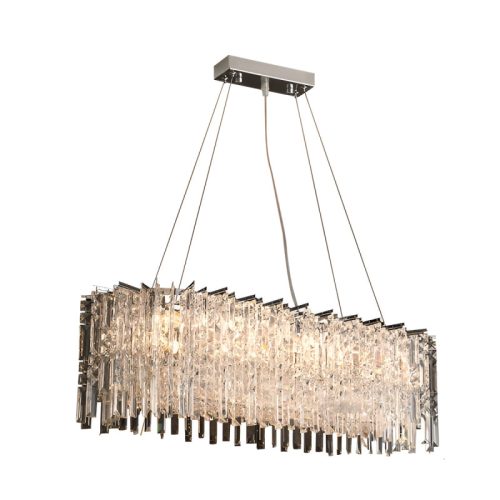 Agrigento Modern Chrome Crystal LED Chandelier For Elite House White BG