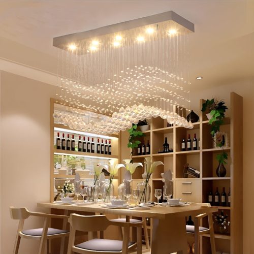 Agropoli Luxury Rectangle LED Crystal Lamp for Unique Home