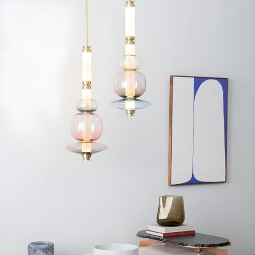 Alcala de Henares Creative Colored Glass Pendant Lamp in a Nordic Style for Home