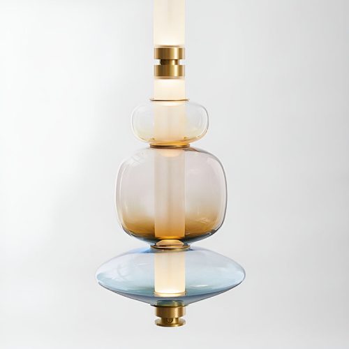 Alcala de Henares Creative Colored Glass Pendant Lamp in a Nordic Style for Restaurant Lampshade