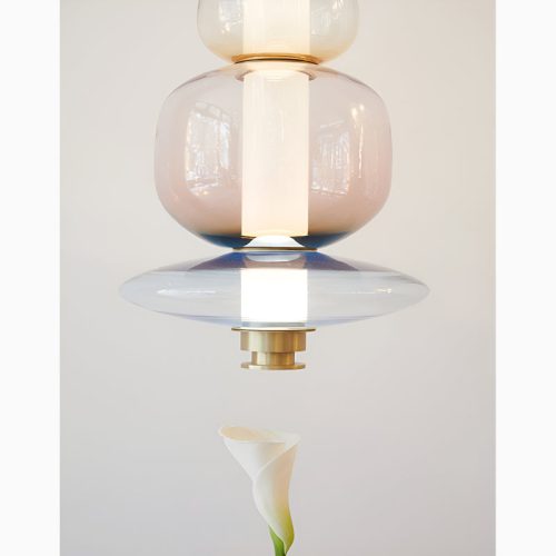 Alcala de Henares Creative Colored Glass Pendant Lamp in a Nordic Style for Restaurant Small Details