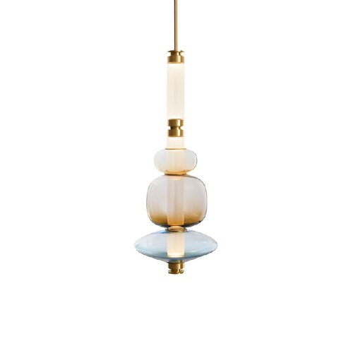 Alcala de Henares Creative Colored Glass Pendant Lamp in a Nordic Style for Restaurant WhiteBG