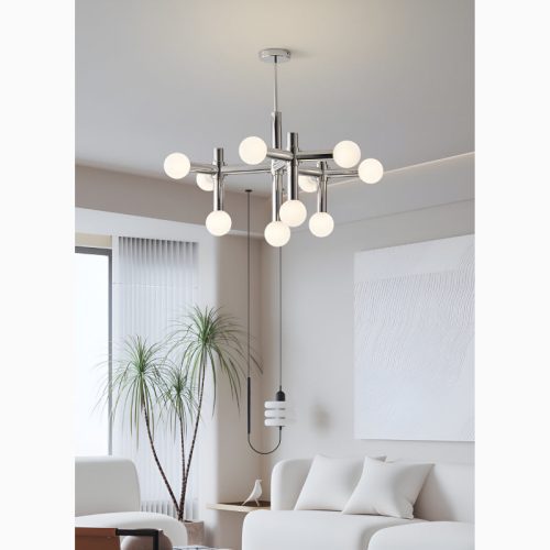 Alcobendas Chandelier in the Shape of a Glass Ball in a Bauhaus Style for Home