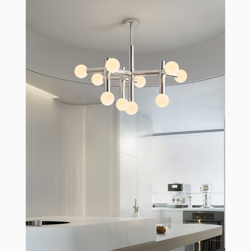 Alcobendas Chandelier in the Shape of a Glass Ball in a Bauhaus Style for Kitchen