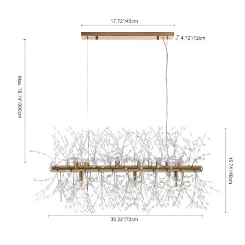 Alfedena Dandelion shaped Nordic Loft Chandelier Scheme