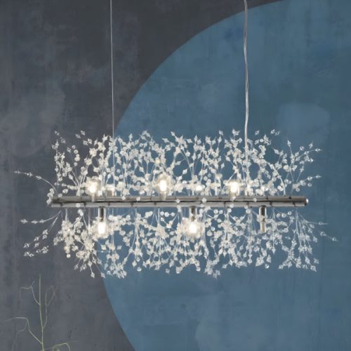 Alfedena Dandelion shaped Nordic Loft Chandelier Silver