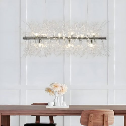 Alfedena Dandelion shaped Nordic Loft Elite Silver Chandelier