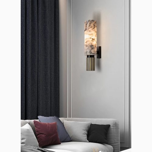 Allai Luxury Modern Natural Marble Wall Sconce for Living Room