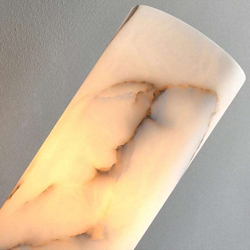 Allai Luxury Modern Natural Marble Wall Sconce in Detail