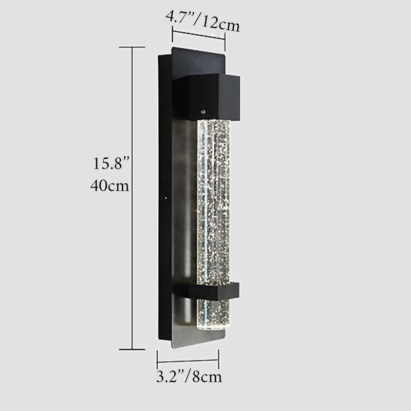 Allein Modern Crystal Bubble Design Waterproof Wall Sconce Medium Size