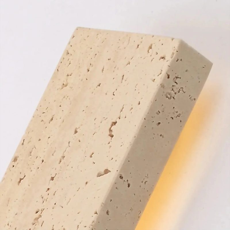 Allerona Modern Natural Stone Long Outdoor Wall Sconce in Detail