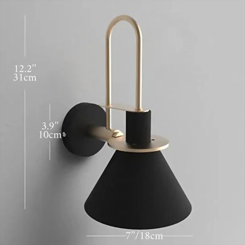 Alliste Modern Nordic Wall Sconces With Rotary Switch Black Size