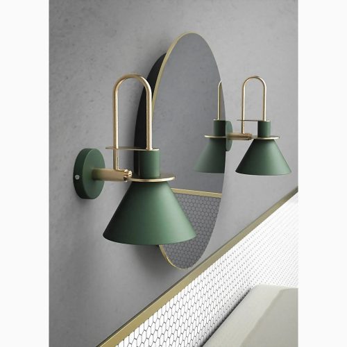 Alliste | Modern Nordic Wall Sconces With Rotary Switch | LED Light | Green/Black/White Wall Lamp | Luxury Lighting | Outdoor Wall Lamp | 