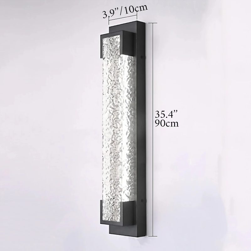 Alserio Stylish Black Anti Rust LED Outdoor Wall Sconce Large