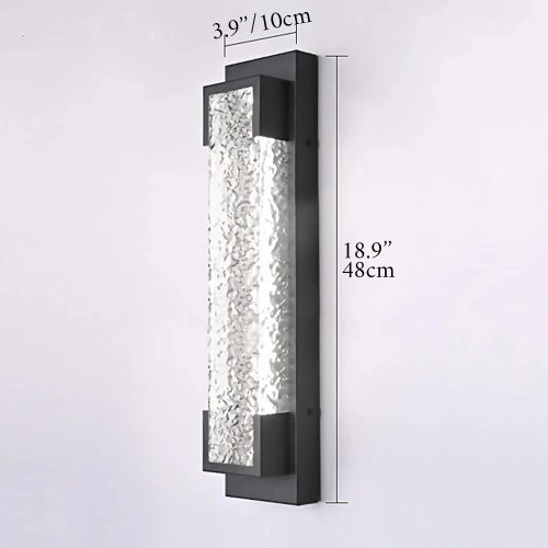 Alserio Stylish Black Anti Rust LED Outdoor Wall Sconce Small