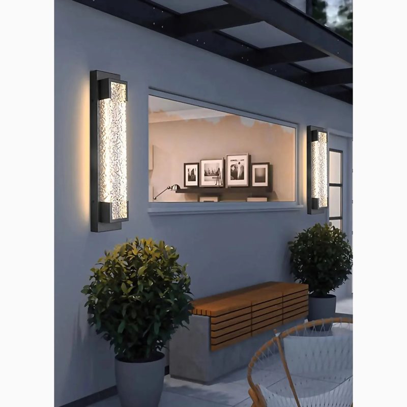 Alserio | Durable Anti-Rust LED Wall Sconce in Black for Outdoor Spaces by Mirodemi