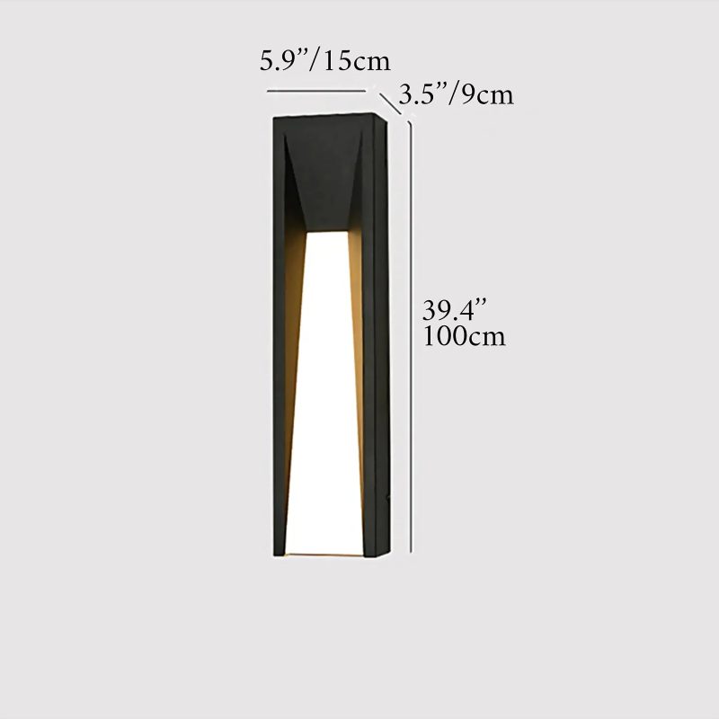 Altamura Modern Outdoor Black Stylish Exterior LED Wall Lamp H100