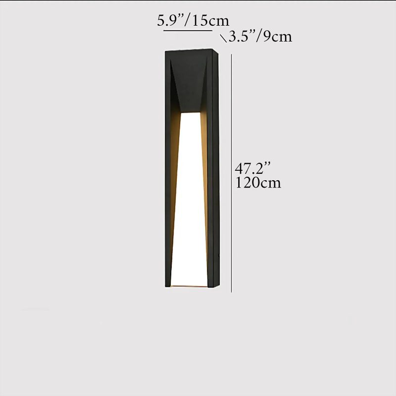 Altamura Modern Outdoor Black Stylish Exterior LED Wall Lamp H120