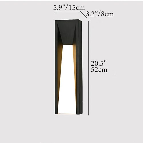 Altamura Modern Outdoor Black Stylish Exterior LED Wall Lamp H52