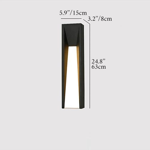 Altamura Modern Outdoor Black Stylish Exterior LED Wall Lamp H63