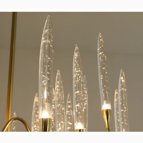 Altare Gold Rectangle Crystal Chandelier Small Details