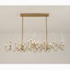 Altare | Icicle-shaped Gold Rectangle Crystal Stylish Chandelier