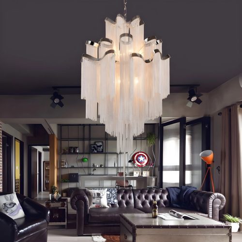 Aluminum Chain Pendant Lamp For Staircase