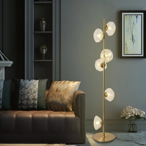 Artistic Cloud Clear Glass LED Floor And Table Lamp