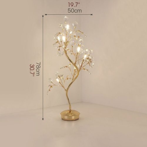 MIRODEMI® Gold Crystal LED Table Lamp in the Shape of Tree for Living Room, Bedroom image | luxury lighting | table lamps