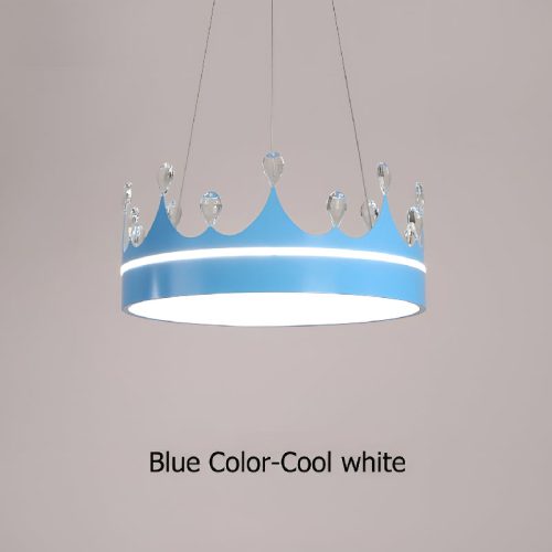 Baiano Modern Drum LED Pendant Lights for Kids Room Blue BG