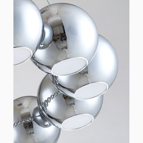 Belgodere Gold Silver Modern Balls Hanging Chandelier Pretty Details