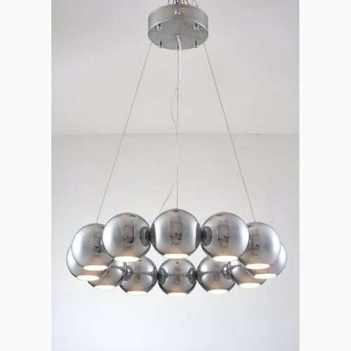 Belgodere Gold Silver Modern Balls Hanging Chandelier WhiteBG 2