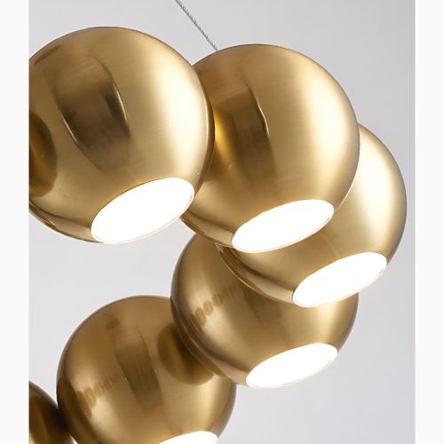 Belgodere Gold Silver Modern Balls Hanging Classy Chandelier