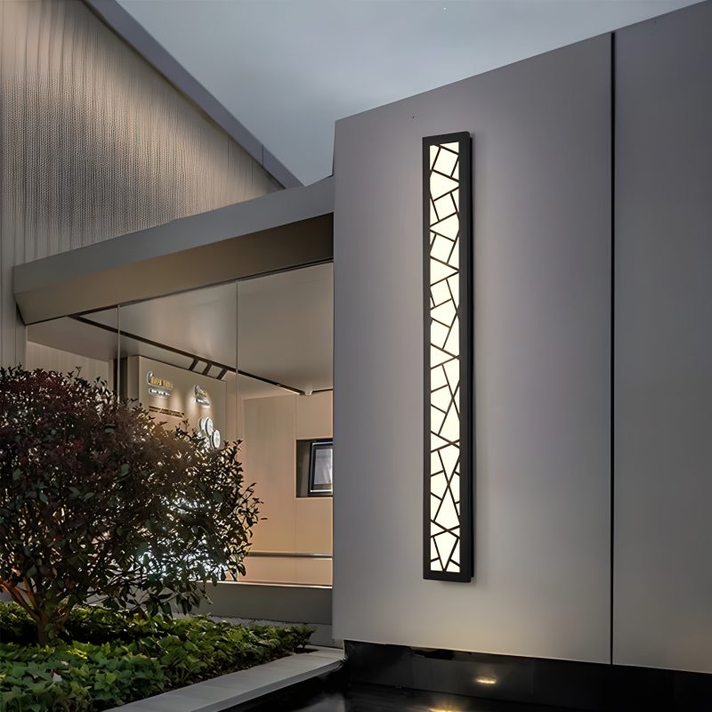 MIRODEMI Black Creative Design Outdoor Waterproof Aluminum LED Tall Wall Lamp For Villa | luxury lighting | Creative style | Vertical outdoor lamp |