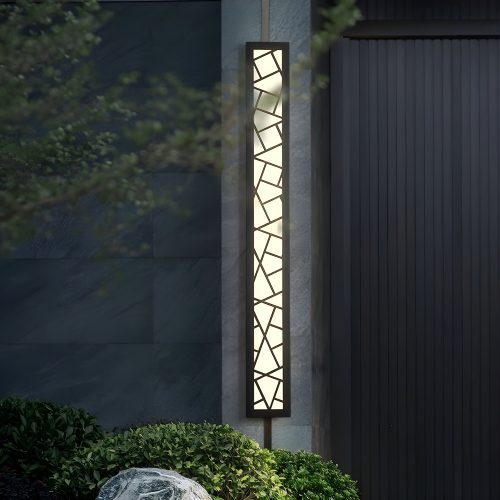 MIRODEMI Black Creative Design Outdoor Waterproof Aluminum LED Tall Wall Lamp For Villa | luxury lighting | Creative style | Vertical outdoor lamp | 