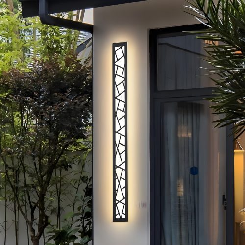 MIRODEMI Black Creative Design Outdoor Waterproof Aluminum LED Tall Wall Lamp For Villa | luxury lighting | Creative style | Vertical outdoor lamp | 