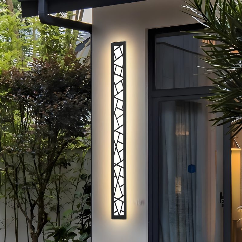 MIRODEMI Black Creative Design Outdoor Waterproof Aluminum LED Tall Wall Lamp For Villa | luxury lighting | Creative style | Vertical outdoor lamp |